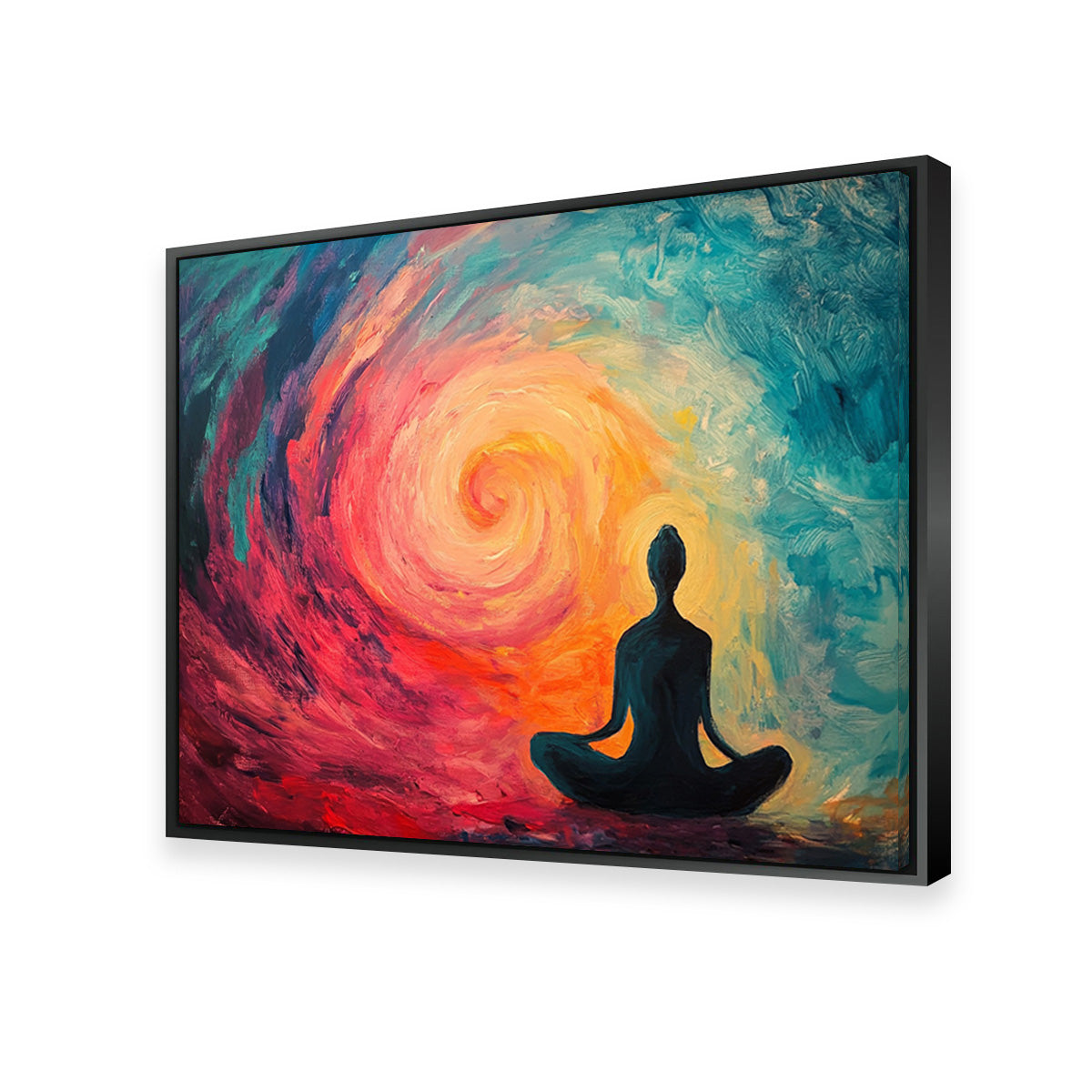 Silhouette Meditating Wall Art