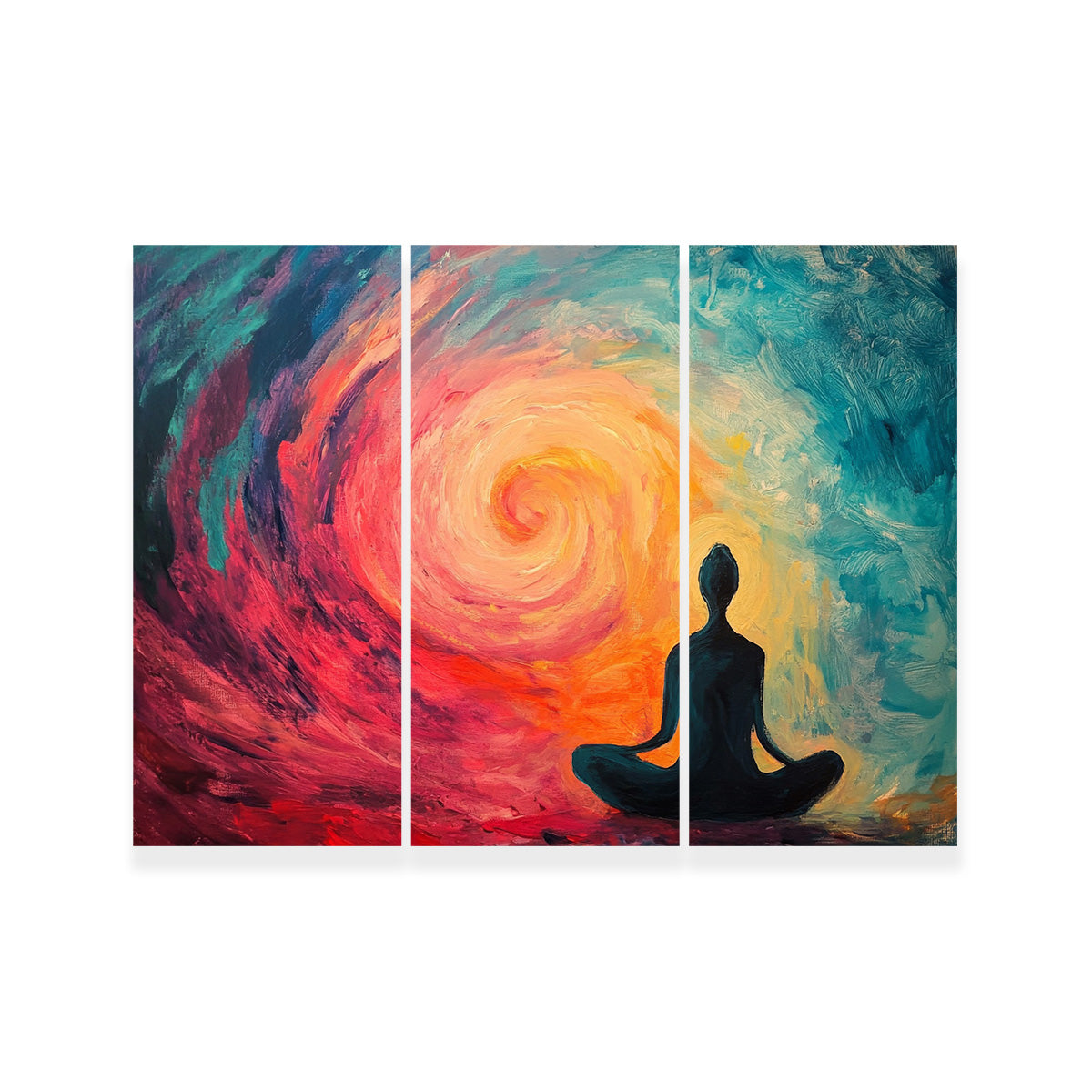 Silhouette Meditating Wall Art