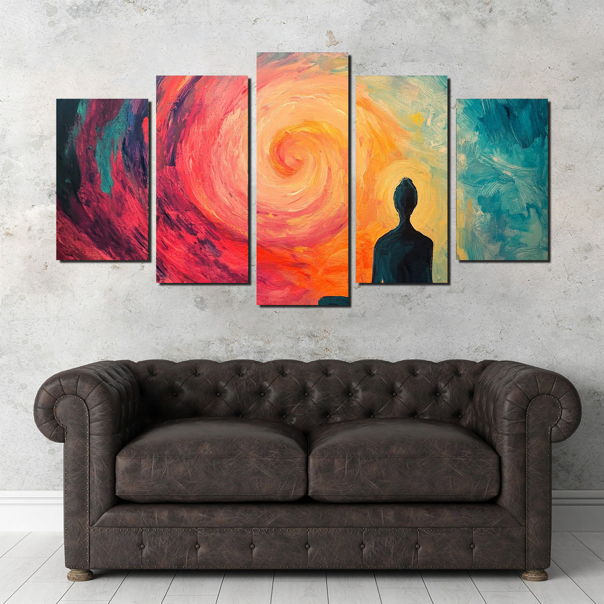 Silhouette Meditating Wall Art