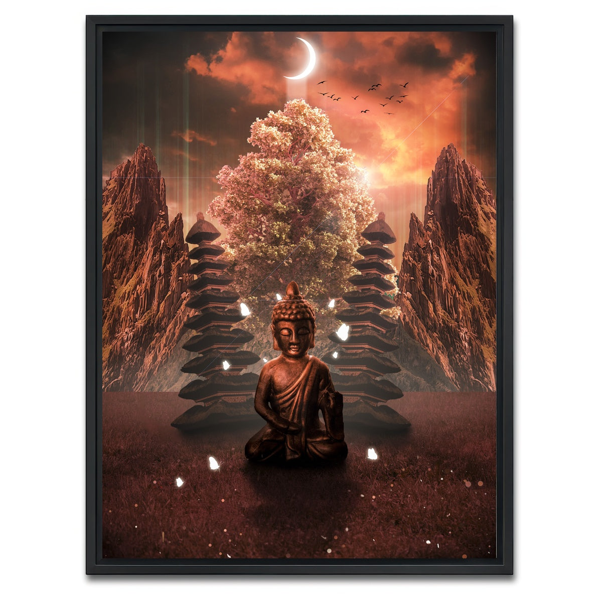 AUTO-MOCKUP WHITE | Sin Buddha | 1 Piece | Black Framed Canvas | group=3x4
