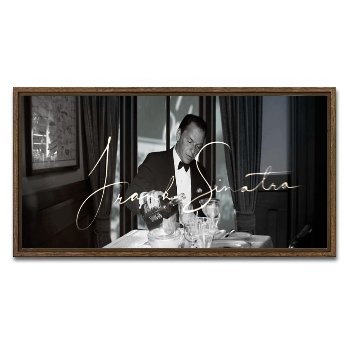 AUTO-MOCKUP WHITE | Sinatra | 1 Piece | Walnut Framed Canvas | group=2x1