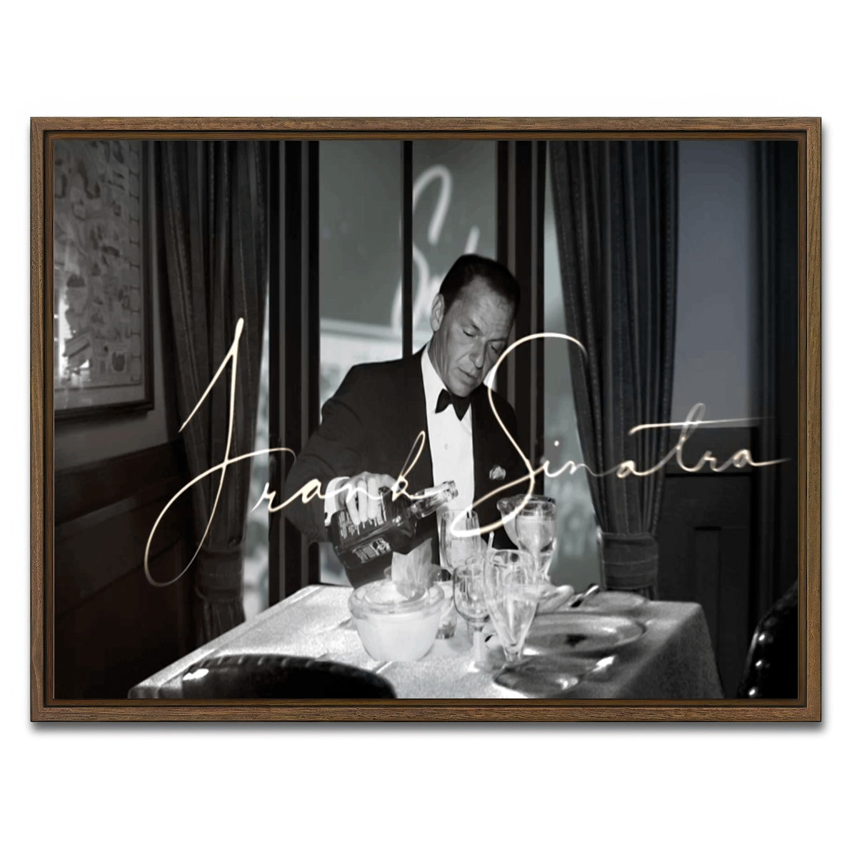 AUTO-MOCKUP WHITE | Sinatra | 1 Piece | Walnut Framed Canvas | group=4x3