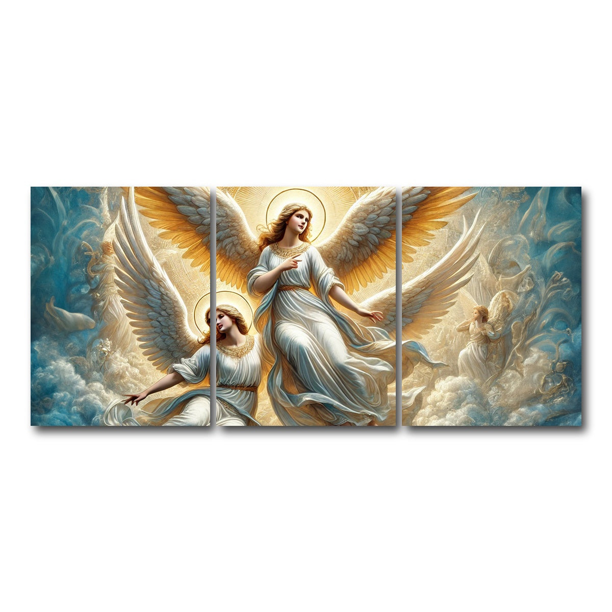 AUTO-MOCKUP WHITE | Singing Angels | 3 Piece | Gallery Wrap Canvas | group=18x24