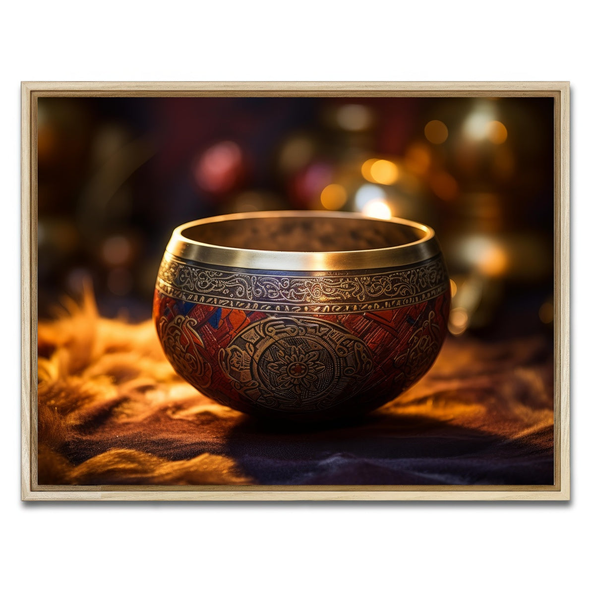 AUTO-MOCKUP WHITE | Singing bowl | 1 Piece | Natural Framed Canvas | group=4x3