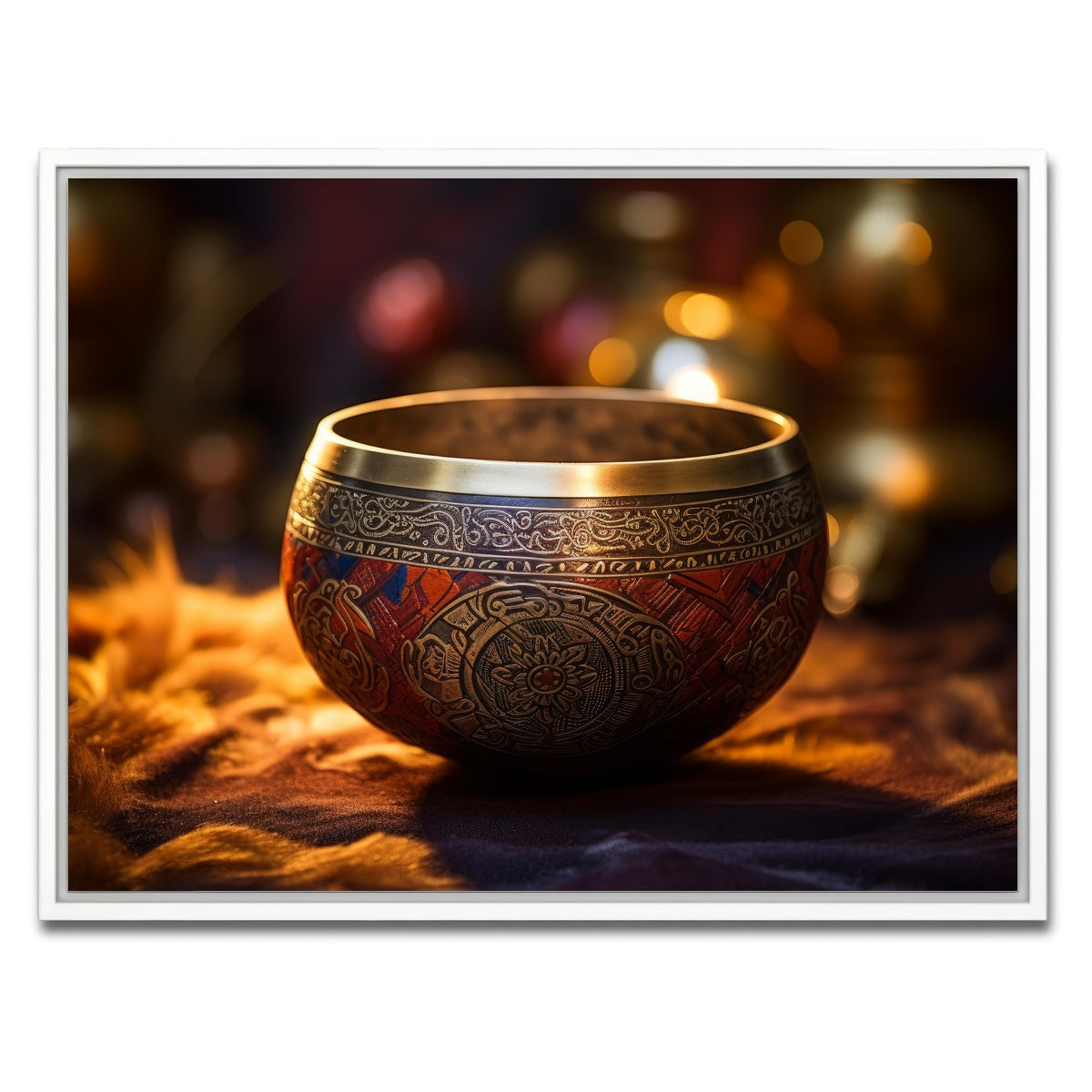 AUTO-MOCKUP WHITE | Singing bowl | 1 Piece | White Framed Canvas | group=4x3