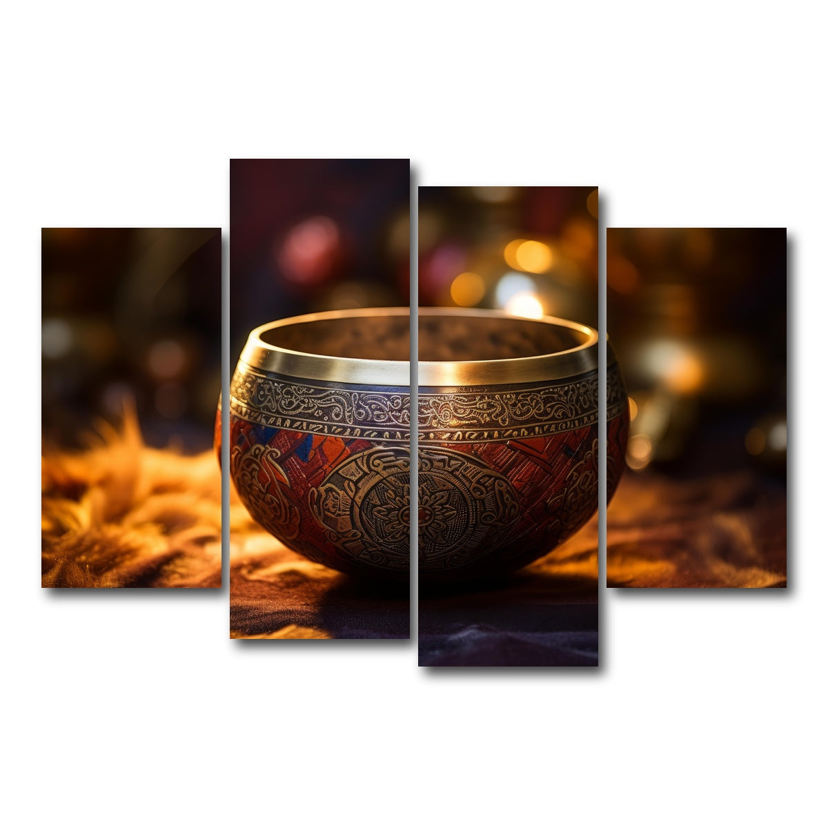 AUTO-MOCKUP WHITE | Singing bowl | 4 Piece | Gallery Wrap Canvas | group=4_short