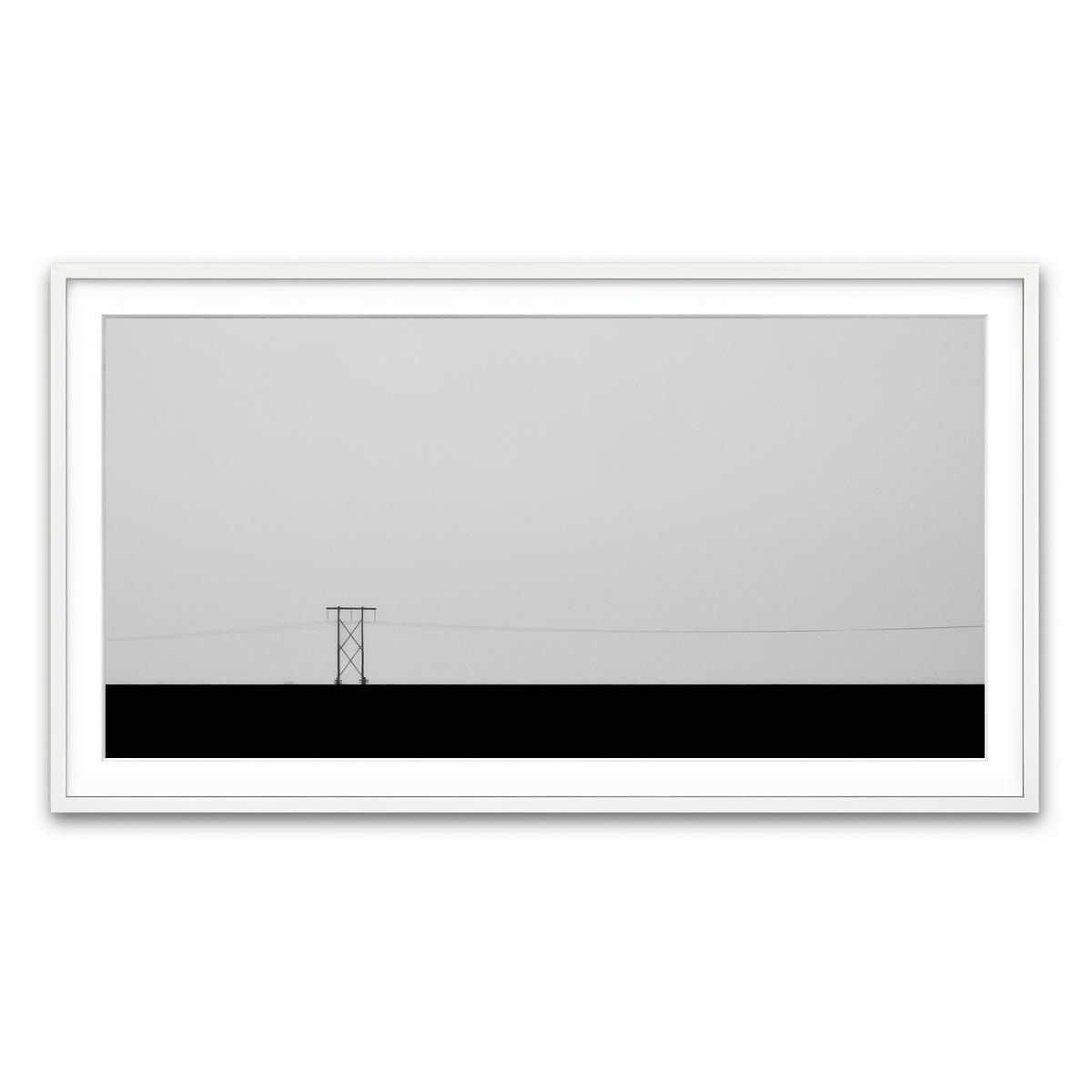 Framed Print 2x1 White
