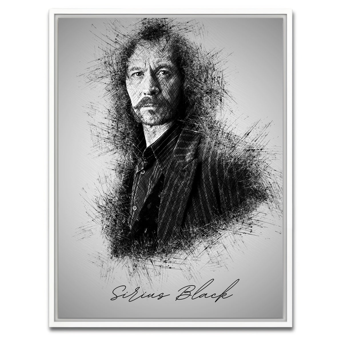 AUTO-MOCKUP WHITE | Sirius Black | 1 Piece | White Framed Canvas | group=3x4