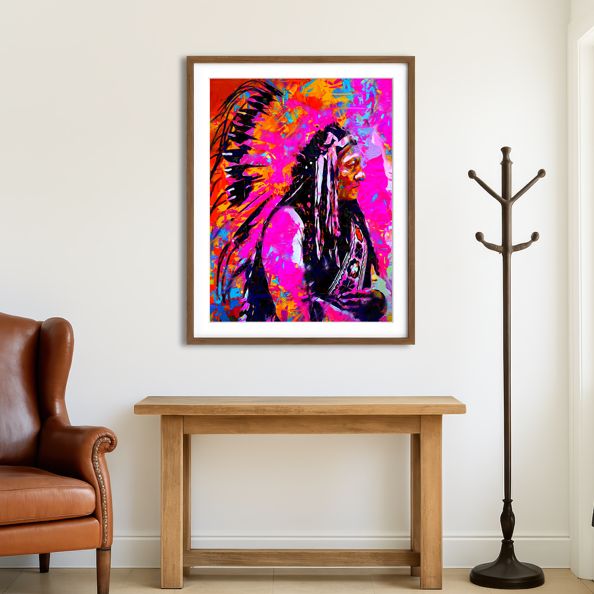 AUTO-MOCKUP ROOM | Sitting Bull Wall Art
