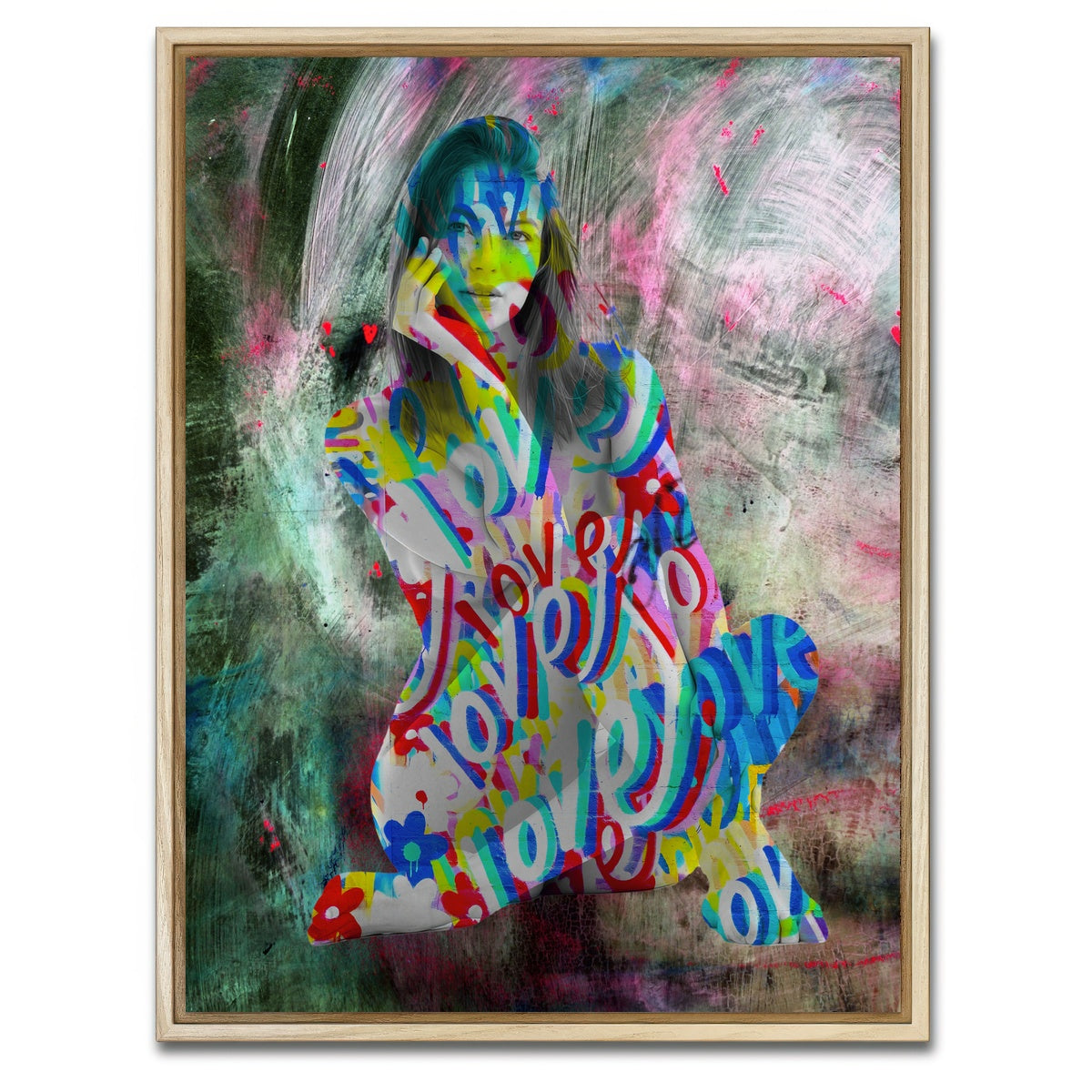 AUTO-MOCKUP WHITE | Sitting Venus | 1 Piece | Natural Framed Canvas | group=3x4