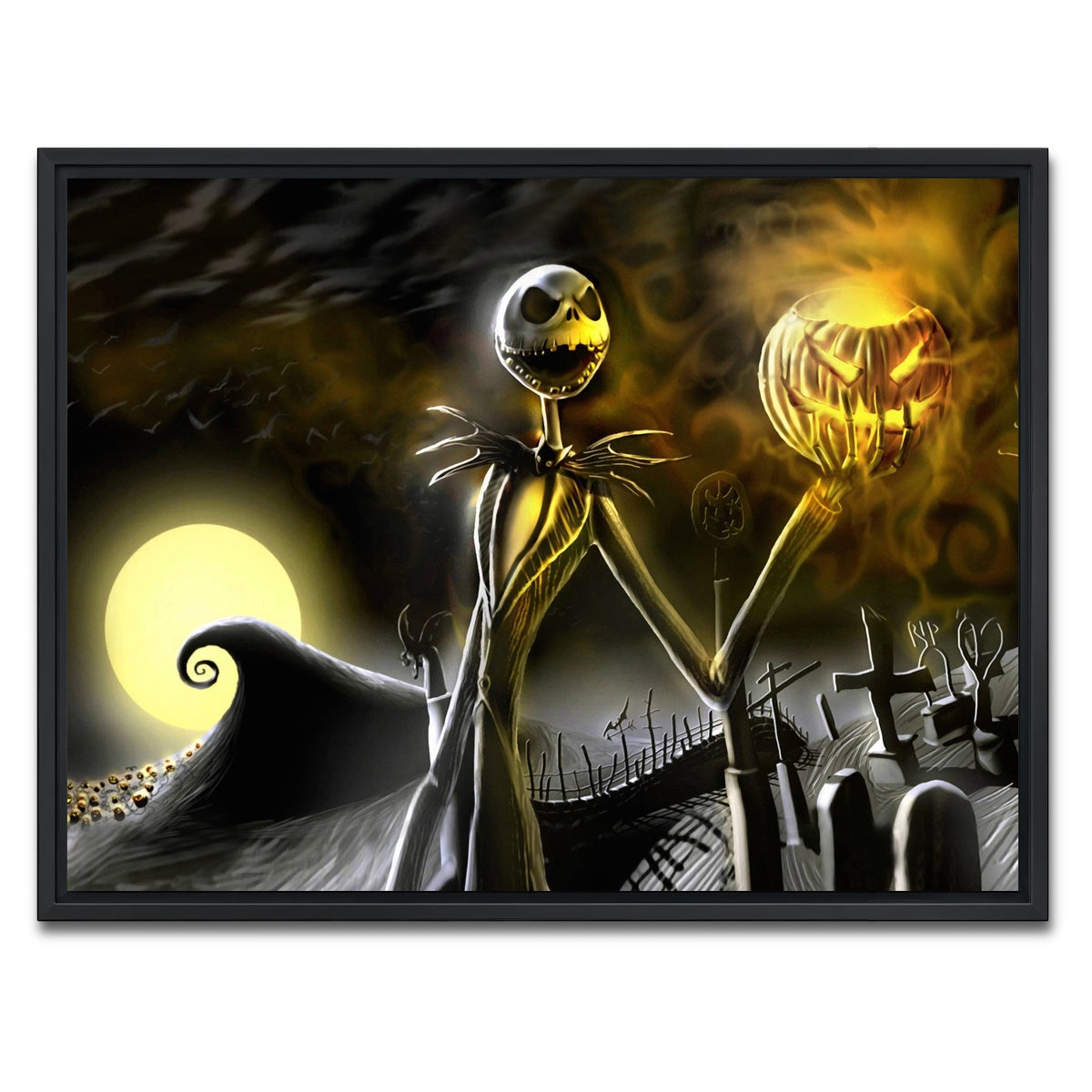 AUTO-MOCKUP WHITE | Skellington | 1 Piece | Black Framed Canvas | group=4x3