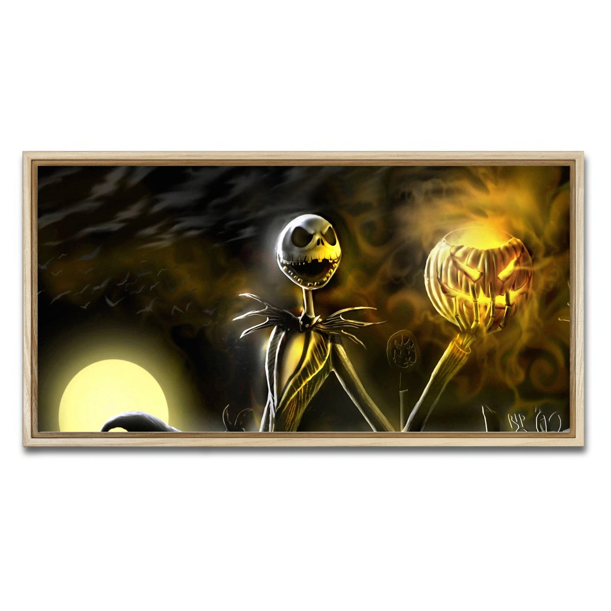 AUTO-MOCKUP WHITE | Skellington | 1 Piece | Natural Framed Canvas | group=2x1