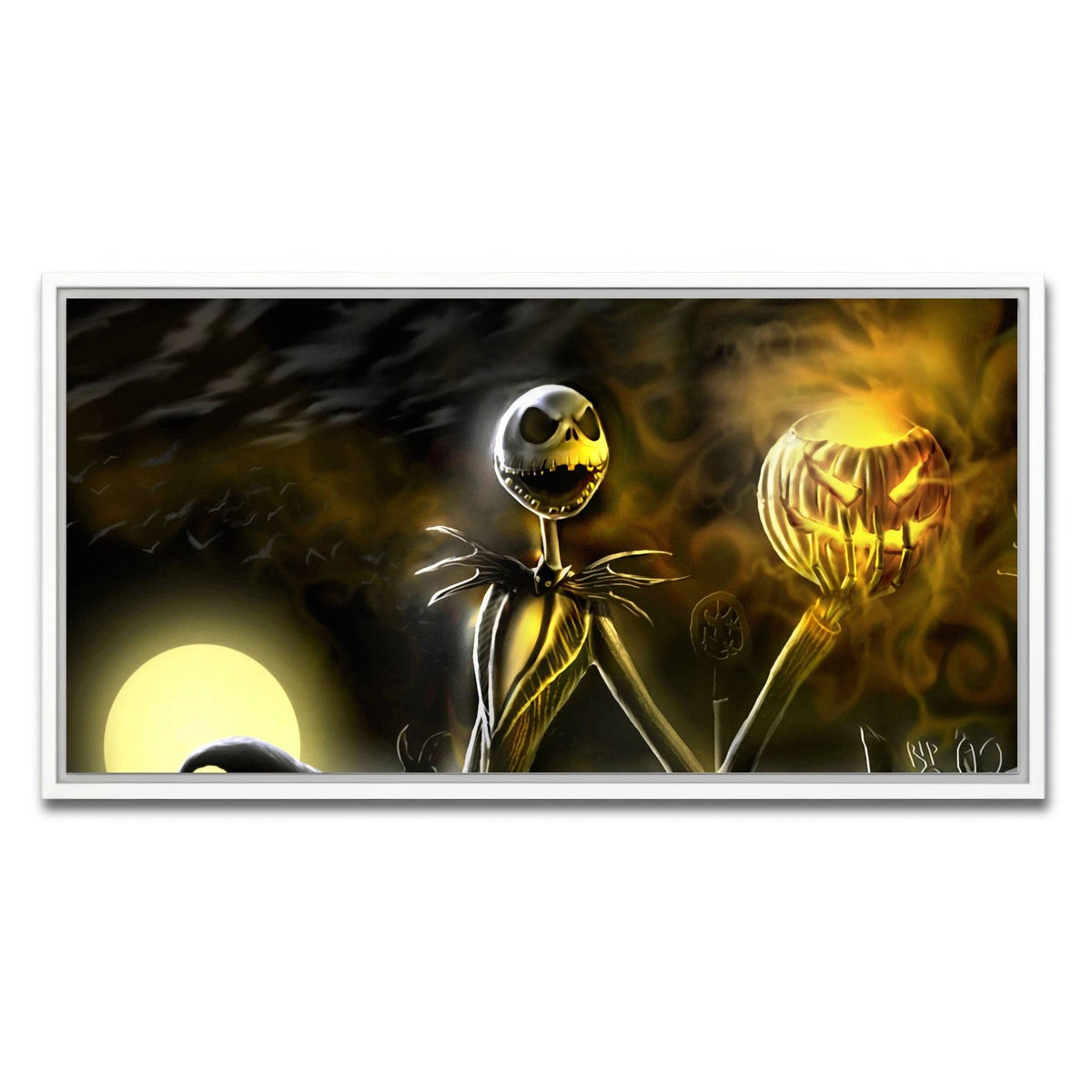 AUTO-MOCKUP WHITE | Skellington | 1 Piece | White Framed Canvas | group=2x1
