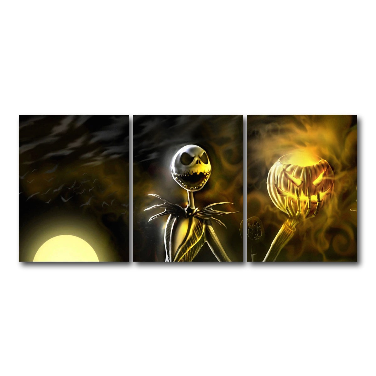 AUTO-MOCKUP WHITE | Skellington | 3 Piece | Gallery Wrap Canvas | group=18x24