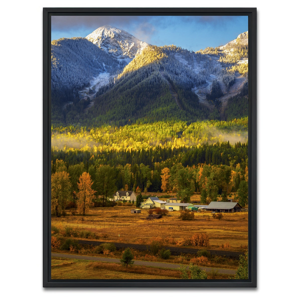 AUTO-MOCKUP WHITE | Ski Hill | 1 Piece | Black Framed Canvas | group=3x4