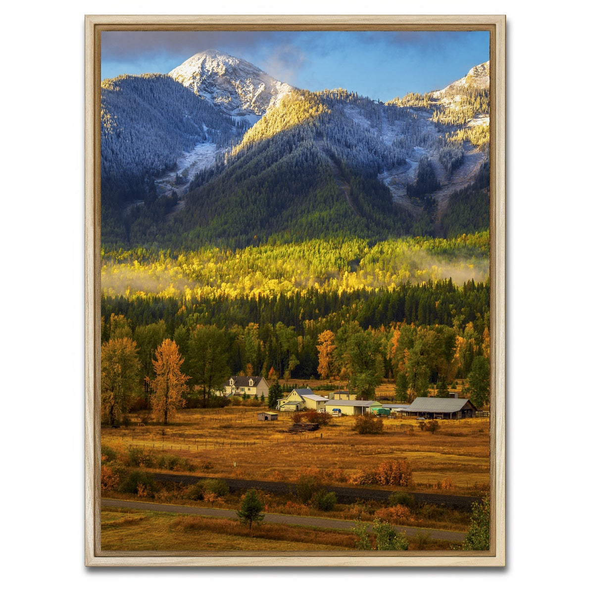 AUTO-MOCKUP WHITE | Ski Hill | 1 Piece | Natural Framed Canvas | group=3x4