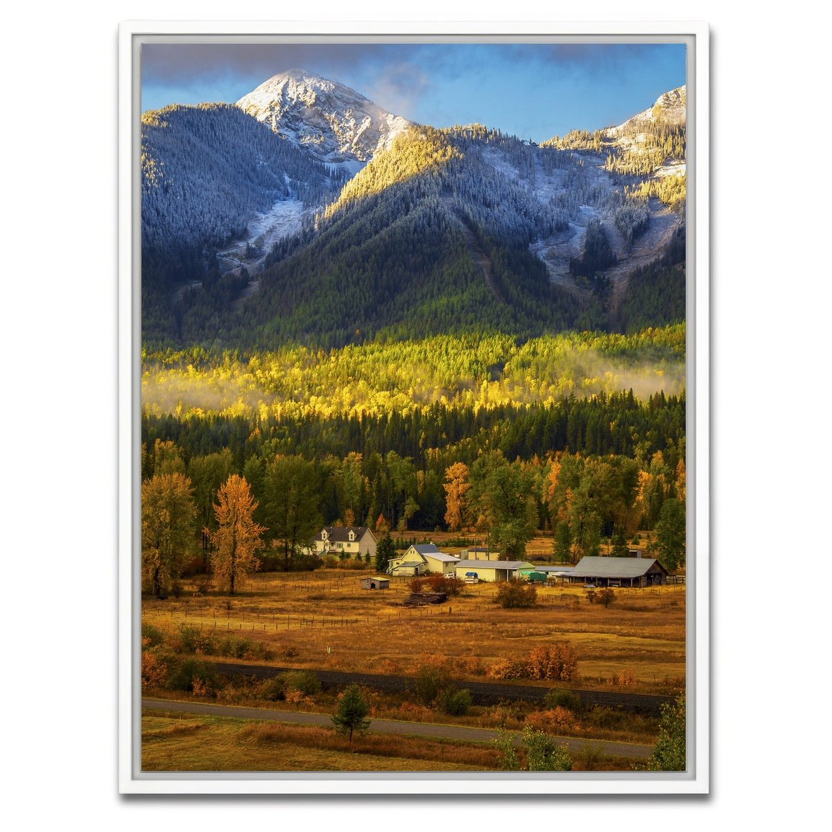 AUTO-MOCKUP WHITE | Ski Hill | 1 Piece | White Framed Canvas | group=3x4