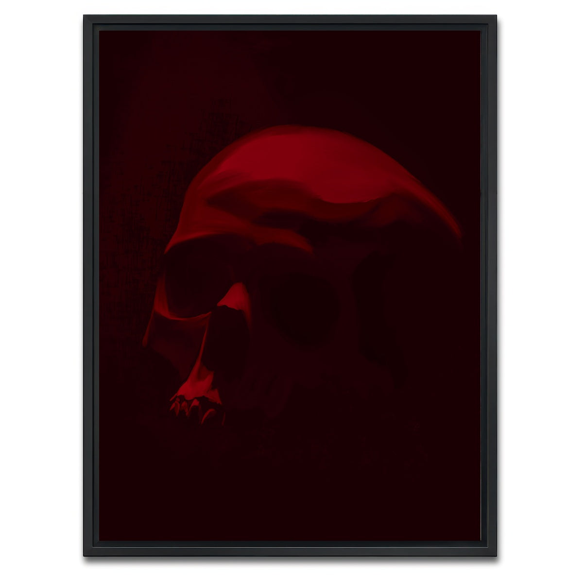 AUTO-MOCKUP WHITE | Skull Dark Red | 1 Piece | Black Framed Canvas | group=3x4