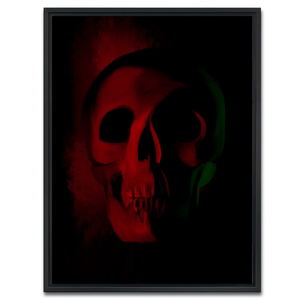 AUTO-MOCKUP WHITE | Skull Red Shade | 1 Piece | Black Framed Canvas | group=3x4