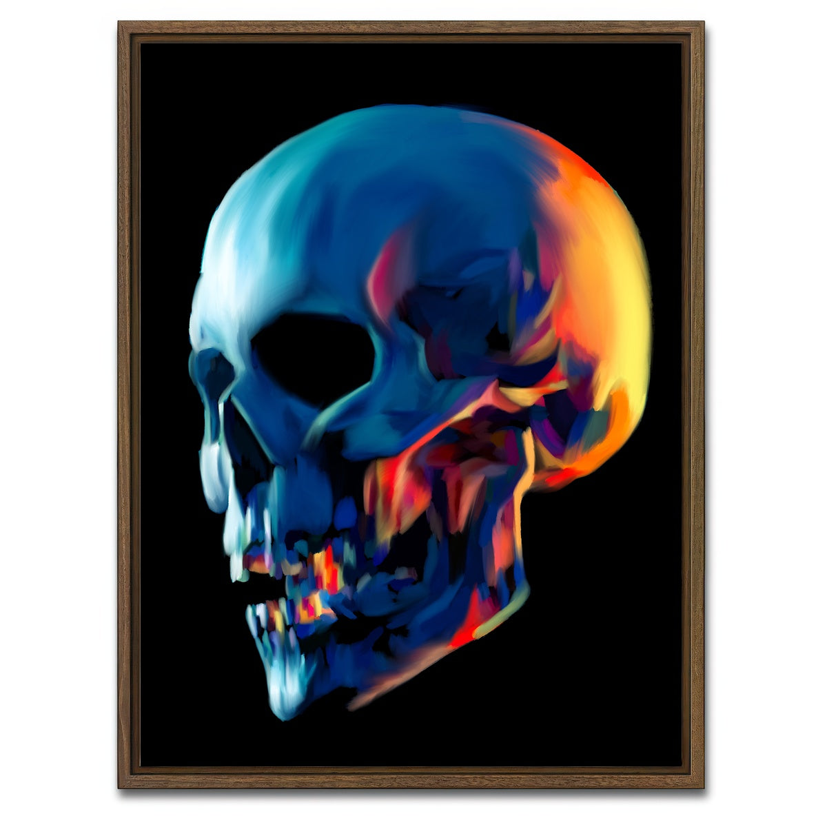 AUTO-MOCKUP WHITE | Skull Shine | 1 Piece | Walnut Framed Canvas | group=3x4