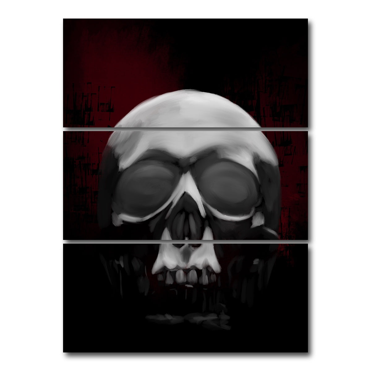 AUTO-MOCKUP WHITE | Skull White | 3 Piece | Gallery Wrap Canvas | group=8x18_stacked