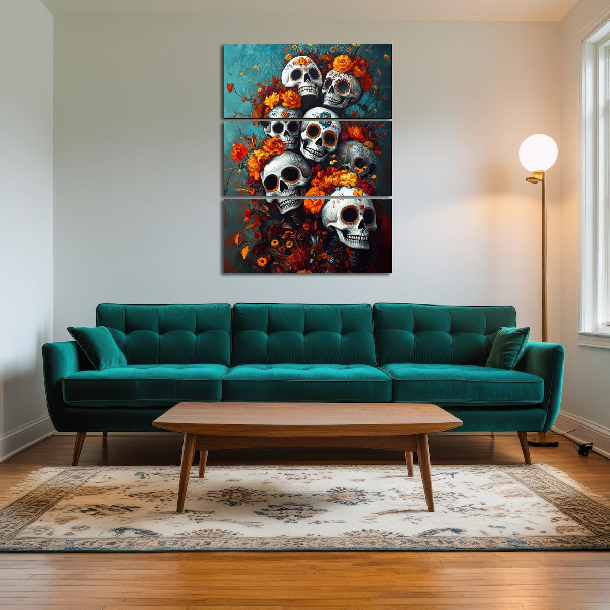 AUTO-MOCKUP ROOM | Skulls with Flowers
