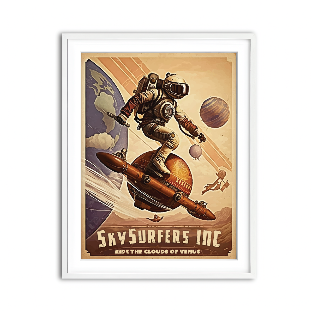 Framed Print 3x4 White