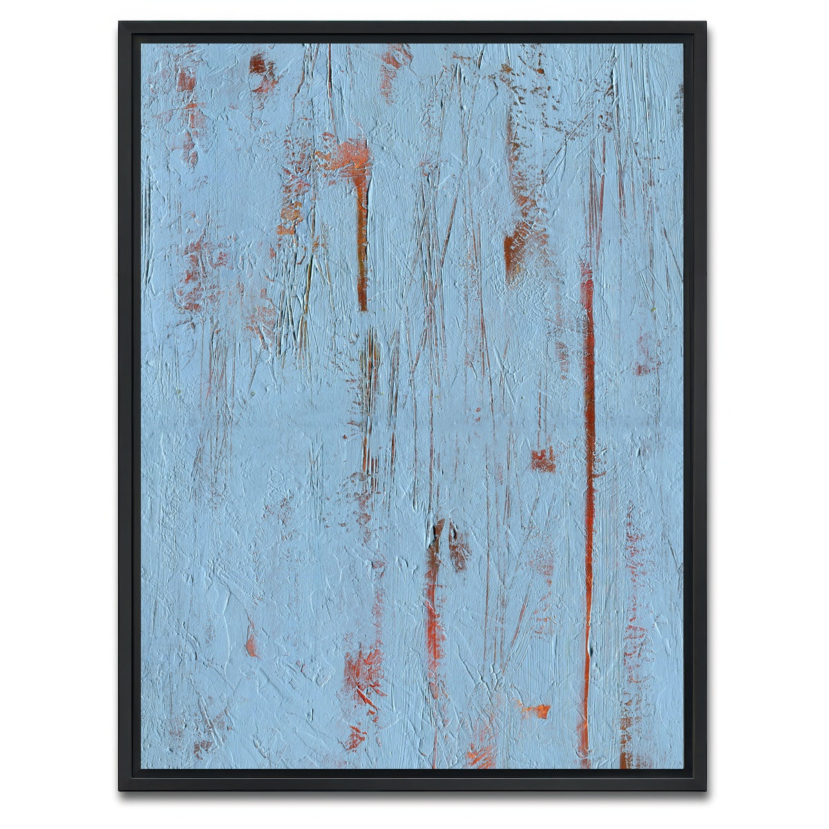 AUTO-MOCKUP WHITE | Sky Blue Red | 1 Piece | Black Framed Canvas | group=3x4