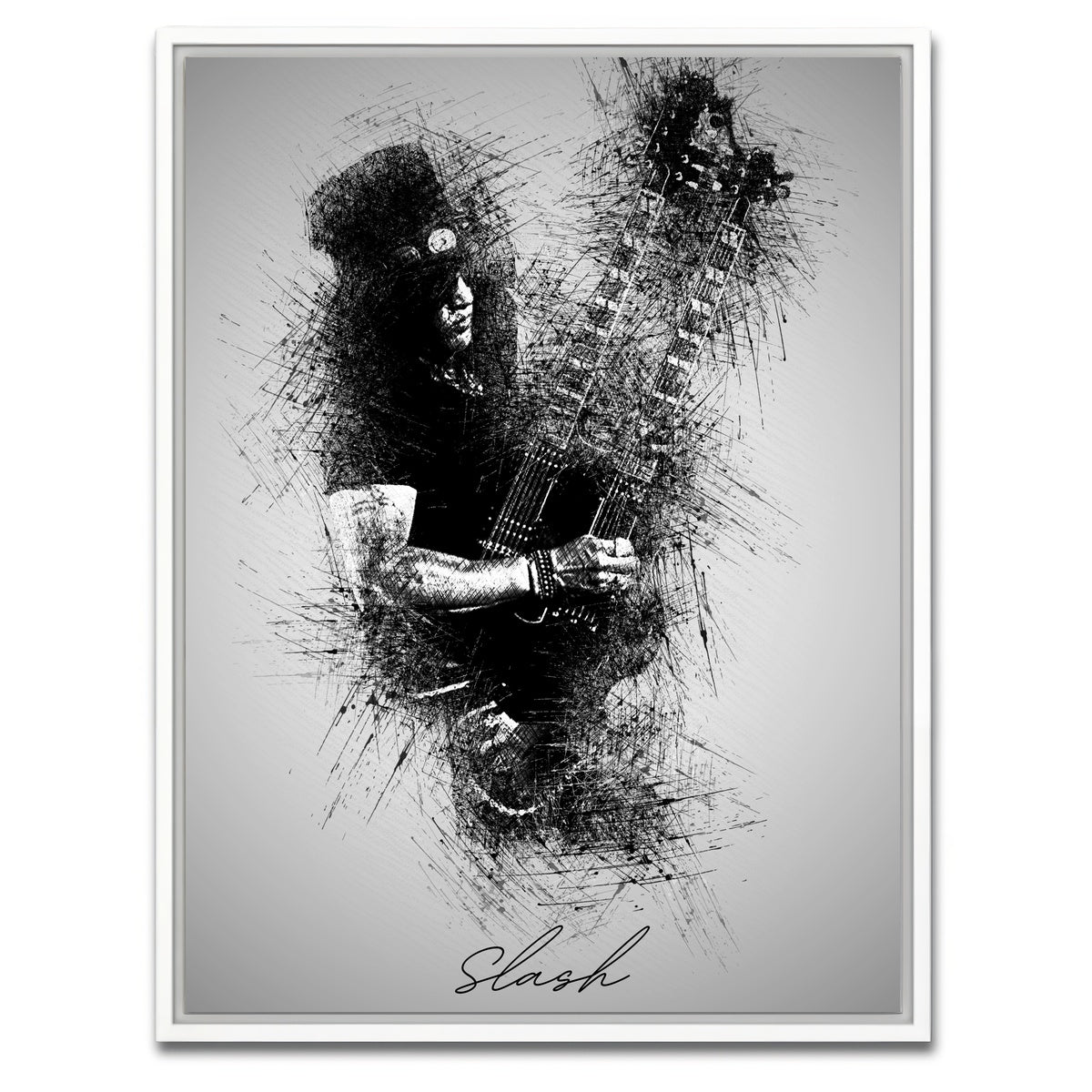 AUTO-MOCKUP WHITE | Slash Double Neck | 1 Piece | White Framed Canvas | group=3x4