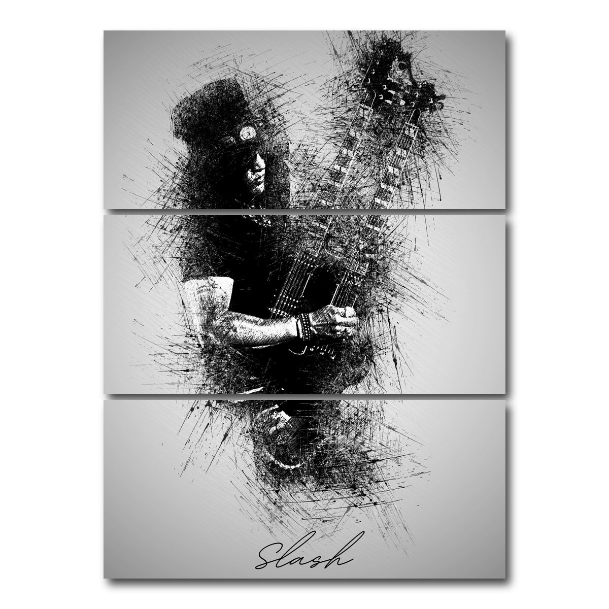 AUTO-MOCKUP WHITE | Slash Double Neck | 3 Piece | Gallery Wrap Canvas | group=8x18_stacked