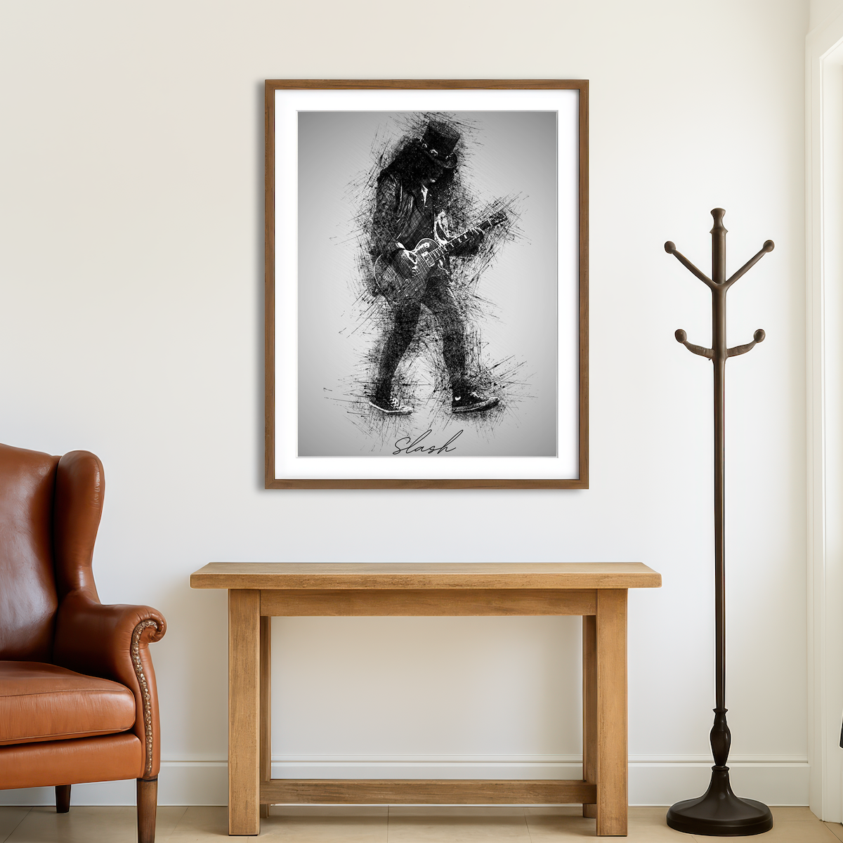 AUTO-MOCKUP ROOM | Slash Sketch Wall Art