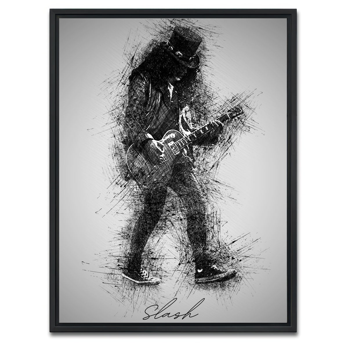AUTO-MOCKUP WHITE | Slash Sketch | 1 Piece | Black Framed Canvas | group=3x4