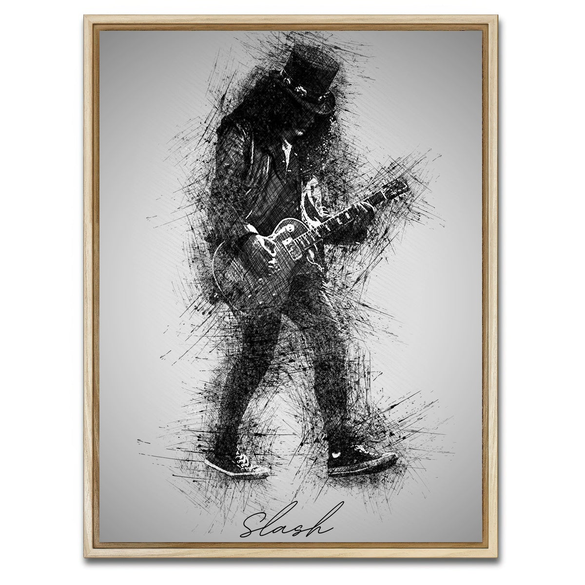 AUTO-MOCKUP WHITE | Slash Sketch | 1 Piece | Natural Framed Canvas | group=3x4