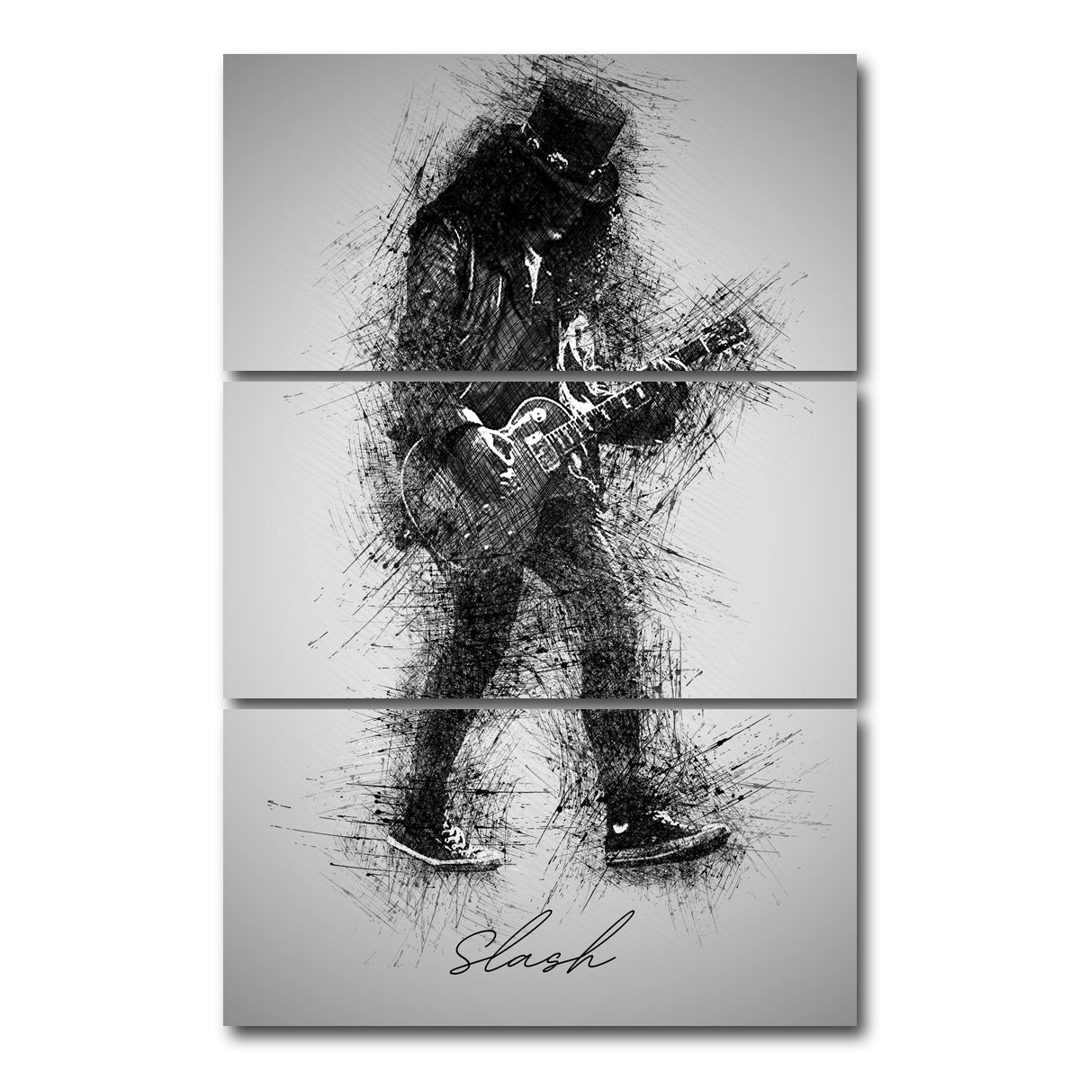 AUTO-MOCKUP WHITE | Slash Sketch | 3 Piece | Gallery Wrap Canvas | group=12x24_stacked