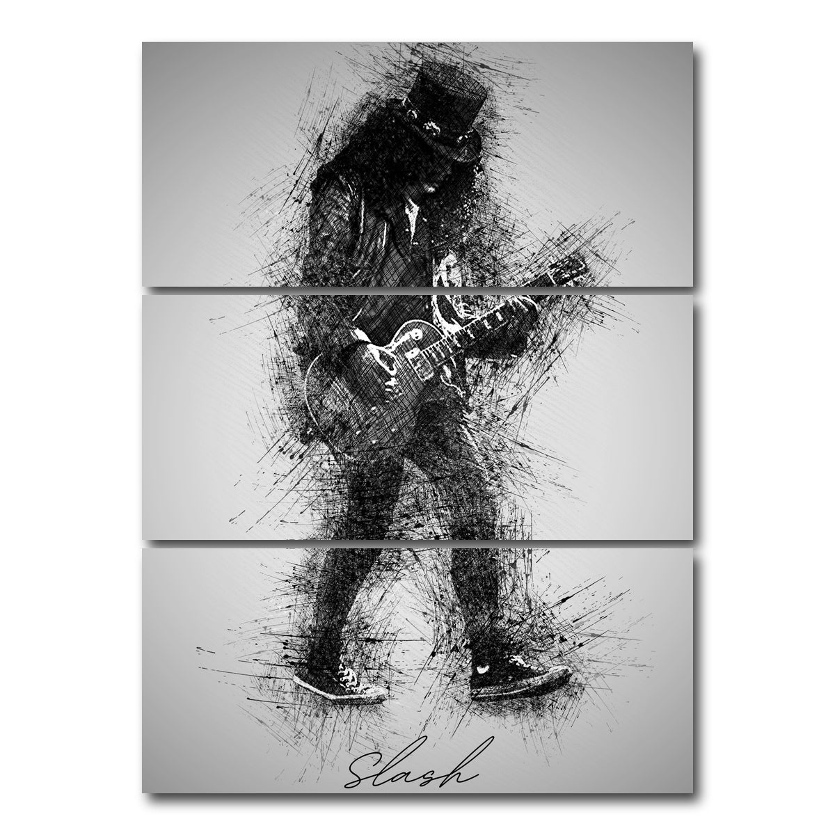 AUTO-MOCKUP WHITE | Slash Sketch | 3 Piece | Gallery Wrap Canvas | group=8x18_stacked