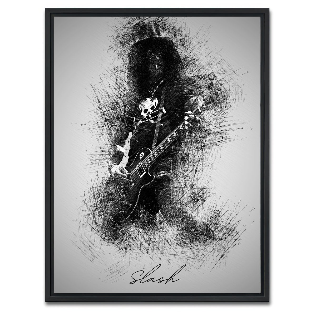 AUTO-MOCKUP WHITE | Slash With Cig | 1 Piece | Black Framed Canvas | group=3x4