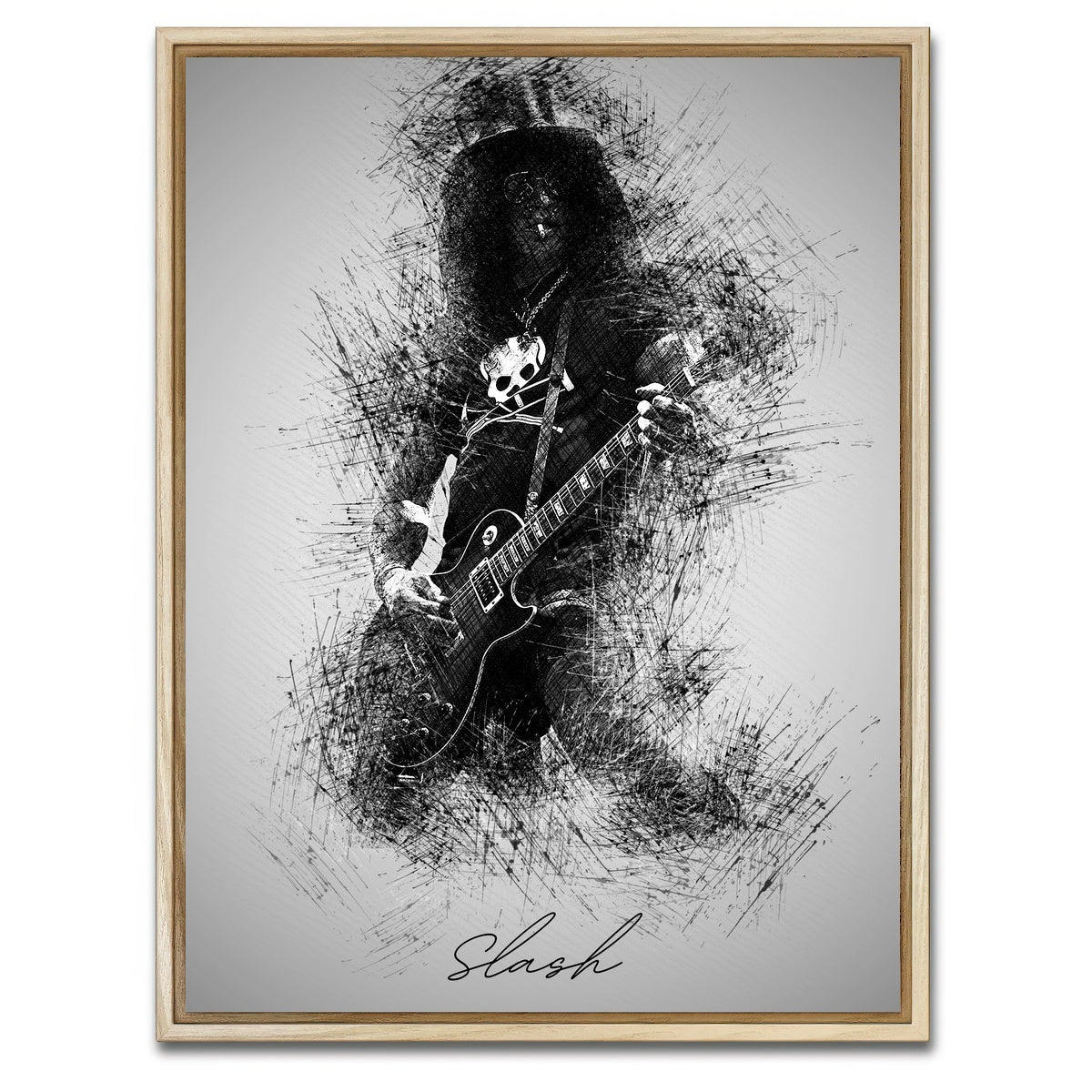 AUTO-MOCKUP WHITE | Slash With Cig | 1 Piece | Natural Framed Canvas | group=3x4