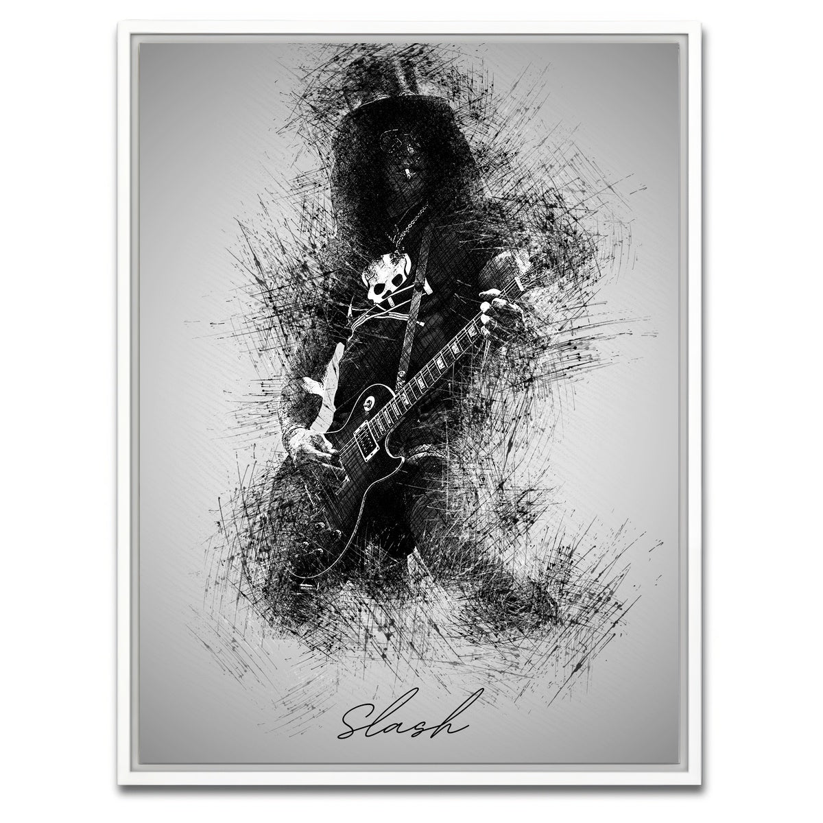 AUTO-MOCKUP WHITE | Slash With Cig | 1 Piece | White Framed Canvas | group=3x4