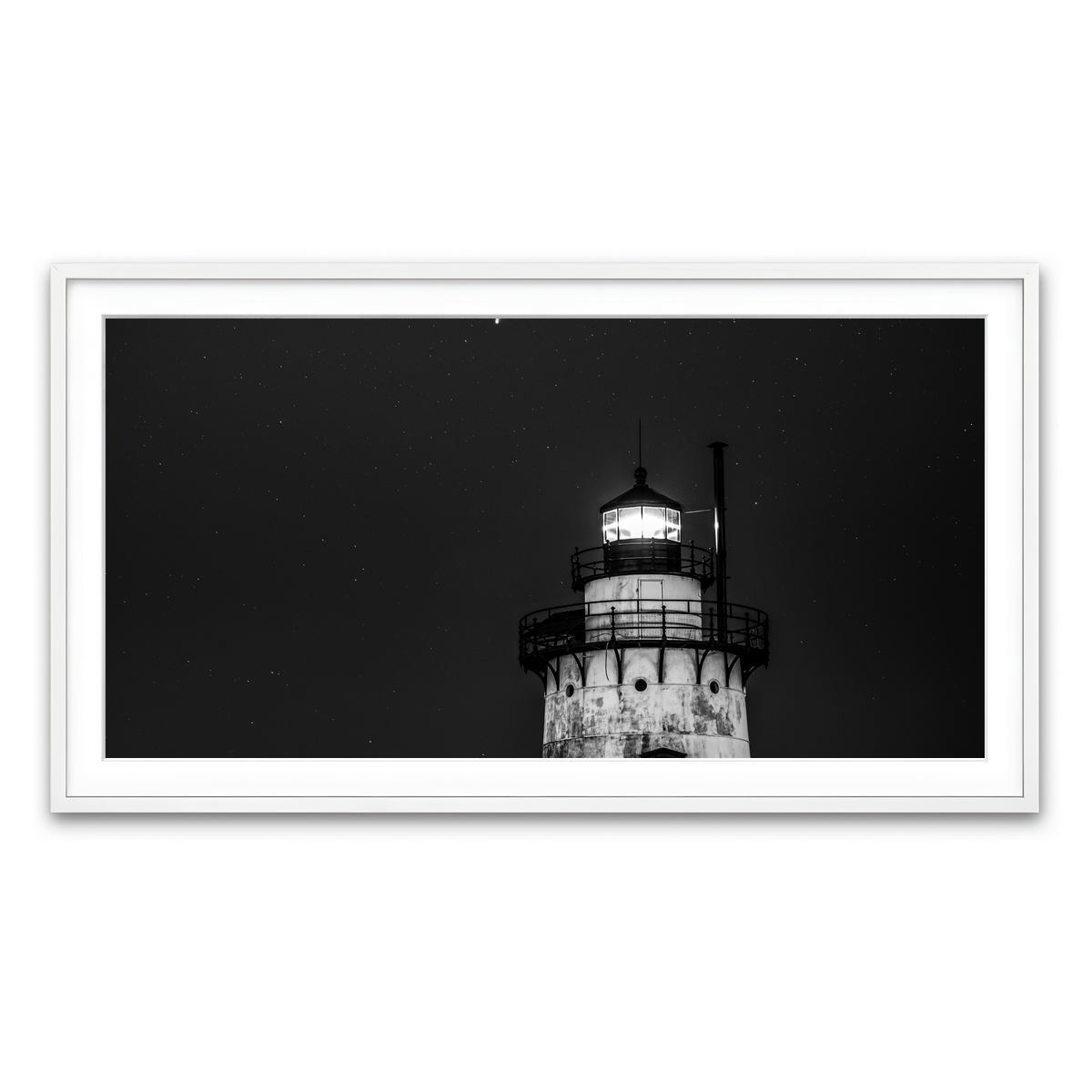 Framed Print 2x1 White