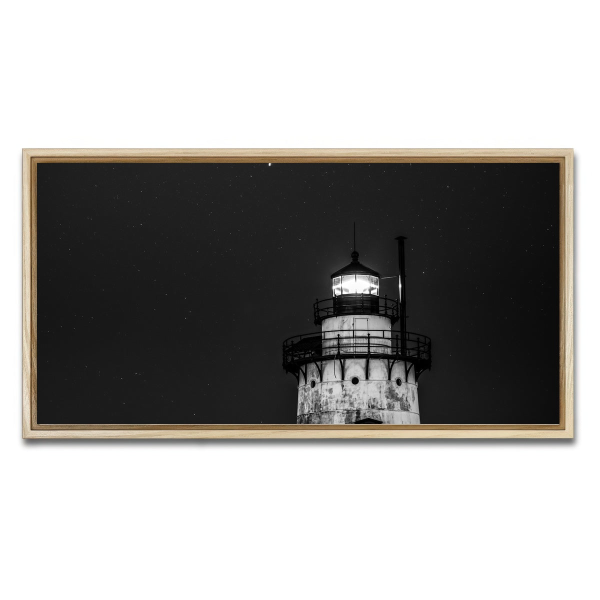 AUTO-MOCKUP WHITE | Sleepy Hollow Lighthouse | 1 Piece | Natural Framed Canvas | group=2x1