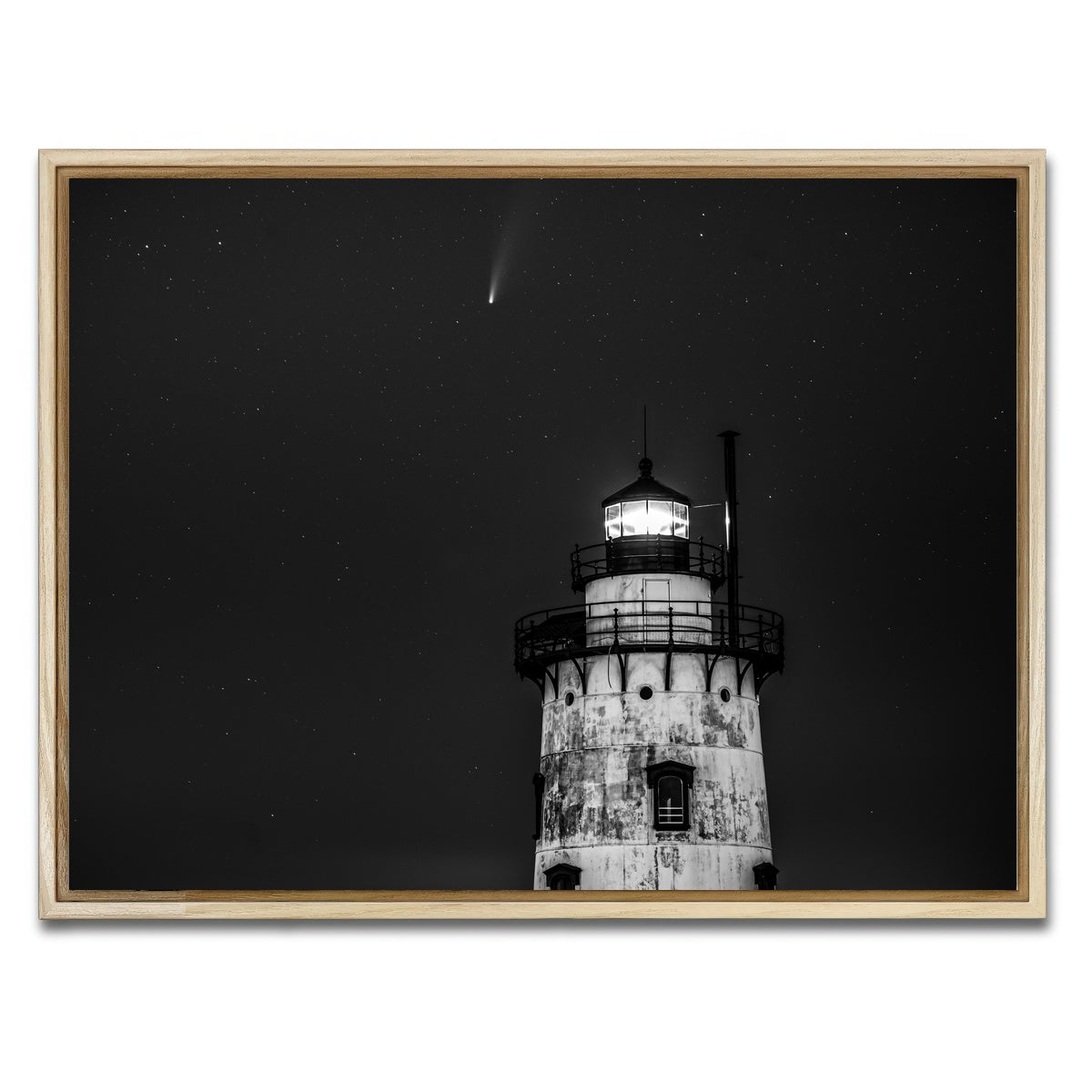 AUTO-MOCKUP WHITE | Sleepy Hollow Lighthouse | 1 Piece | Natural Framed Canvas | group=4x3