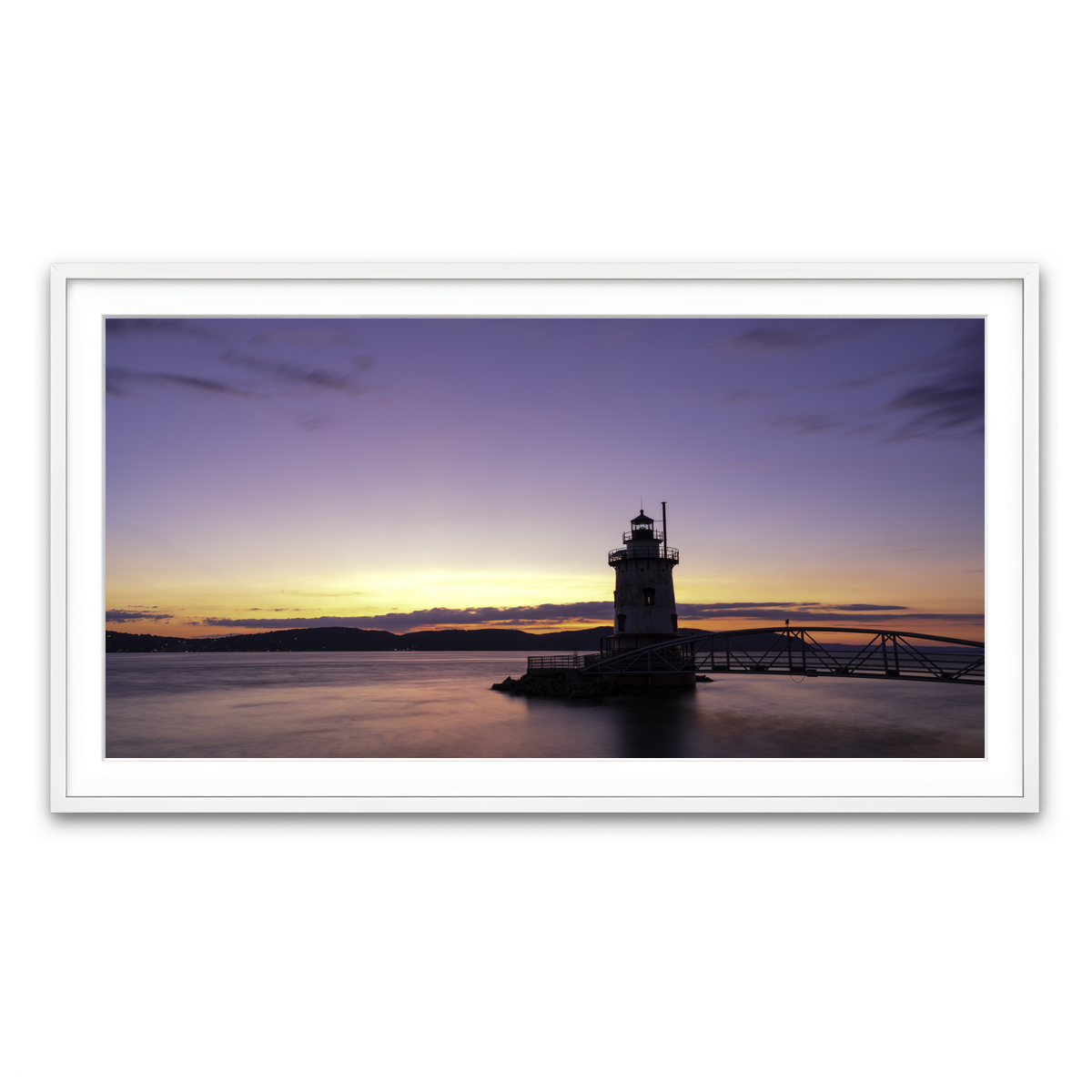 Framed Print 2x1 White
