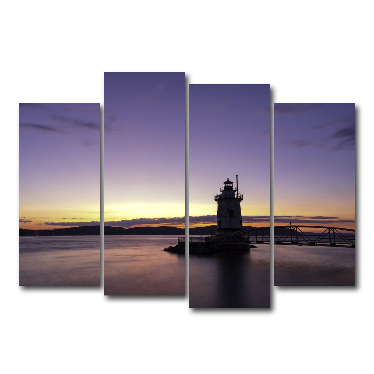 AUTO-MOCKUP WHITE | Sleepy Hollow Sunset | 4 Piece | Gallery Wrap Canvas | group=4_normal