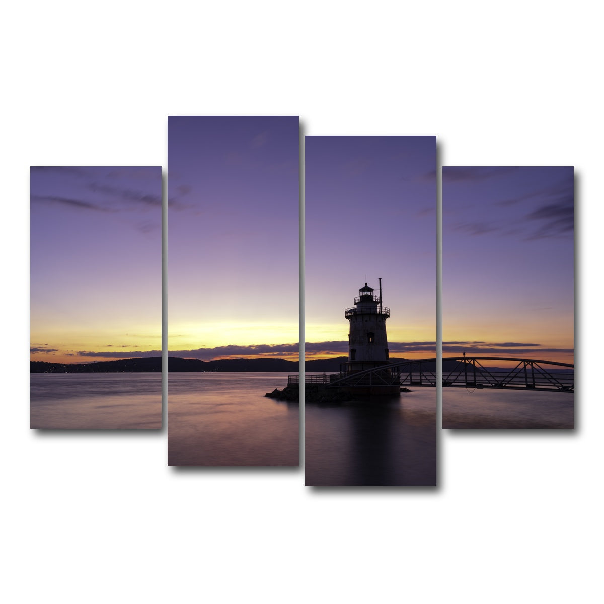 AUTO-MOCKUP WHITE | Sleepy Hollow Sunset | 4 Piece | Gallery Wrap Canvas | group=4_short