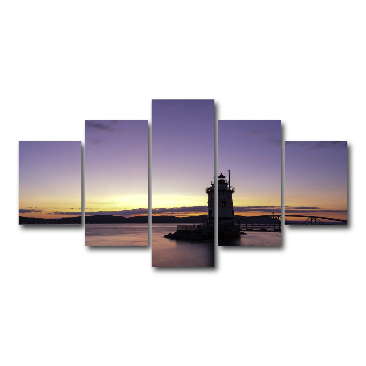 AUTO-MOCKUP WHITE | Sleepy Hollow Sunset | 5 Piece | Gallery Wrap Canvas | group=5_short