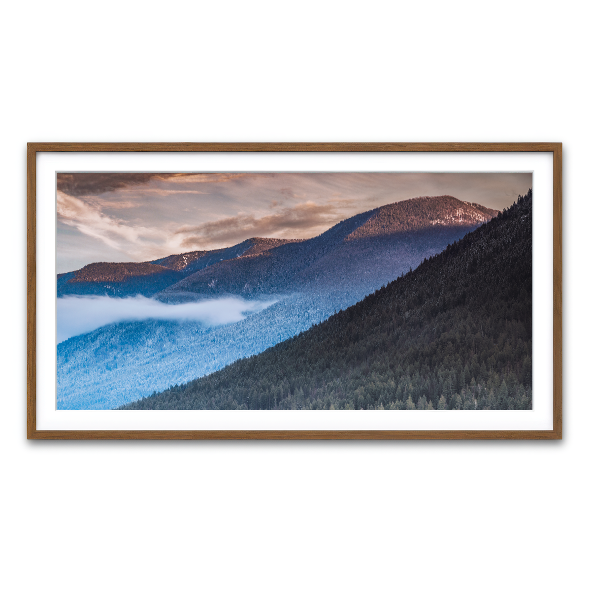 Framed Print 2x1 Walnut