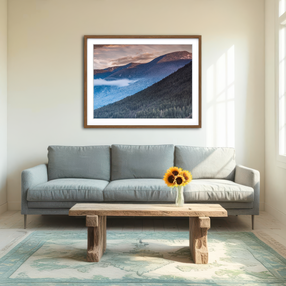 AUTO-MOCKUP ROOM | Sloping Trees Wall Art
