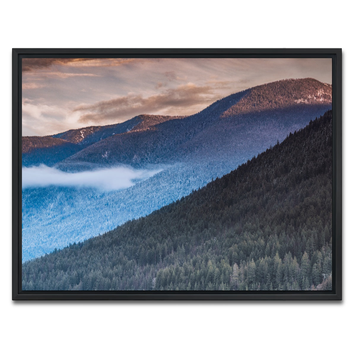 AUTO-MOCKUP WHITE | Sloping Trees | 1 Piece | Black Framed Canvas | group=4x3