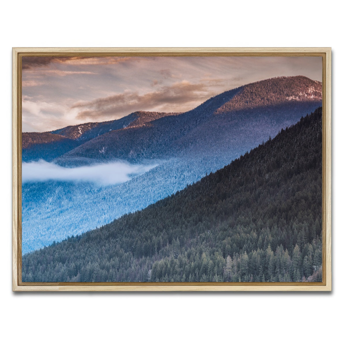 AUTO-MOCKUP WHITE | Sloping Trees | 1 Piece | Natural Framed Canvas | group=4x3