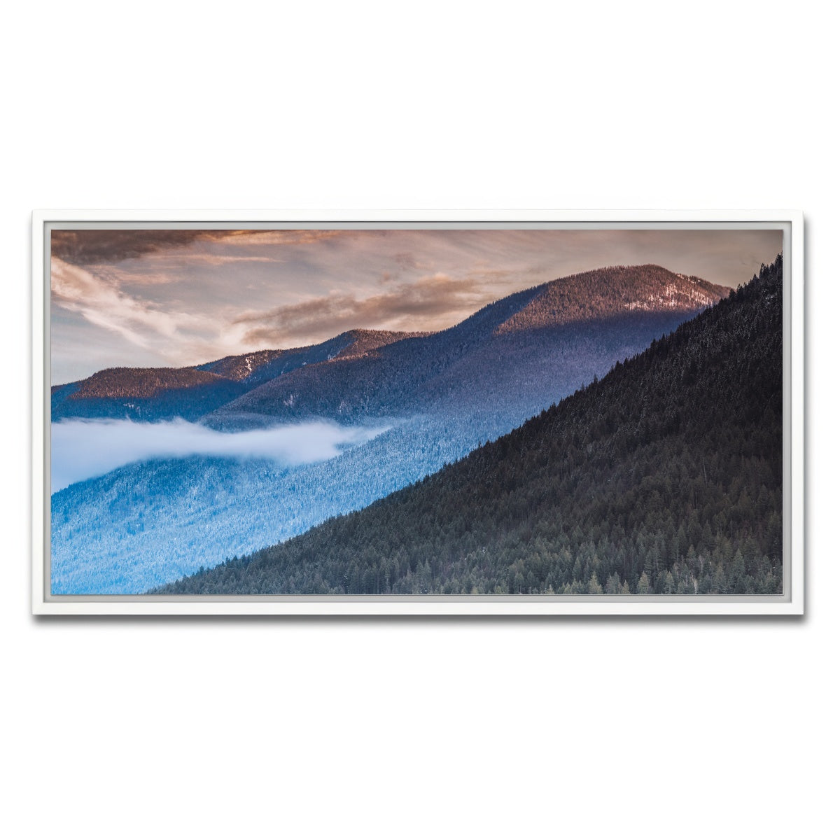 AUTO-MOCKUP WHITE | Sloping Trees | 1 Piece | White Framed Canvas | group=2x1